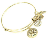 Paw Print Charm Bangle